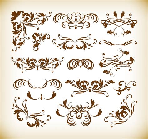 Download 9 Decorative Floral Elements Vector Free Images ...