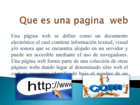 Que Es Una Pagina Web