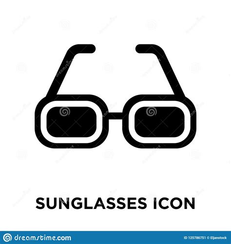 Sunglasses Icon Vector Isolated On White Background Logo Concept Of