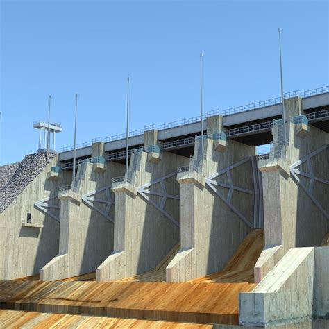3d Model Wivenhoe Dam Vr Ar Low Poly Cgtrader