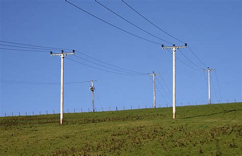 Utility Poles And Power Lines © Walter Baxter Cc By Sa20 Geograph