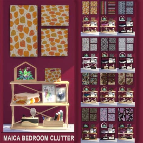 Pqsims4 Maica Bedroom Clutter • Sims 4 Downloads
