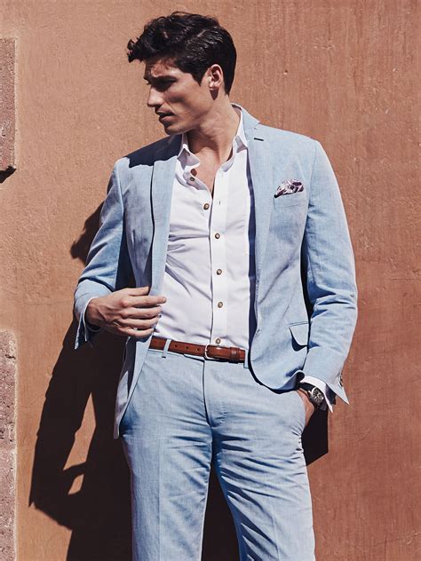 blue chambray linen suit great for weddings and hot summer days also comes in khaki j hilburn
