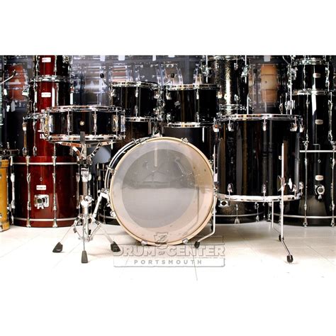 Yamaha Stage Custom Birch 5pc Drum Set W22 Bd Raven Black Dcp