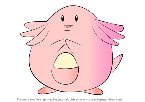How To Draw Chansey From Pokemon Pokemon Step By Step