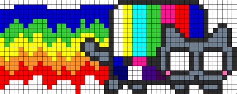 Pixel Art Minecraft Grid Nyan Cat