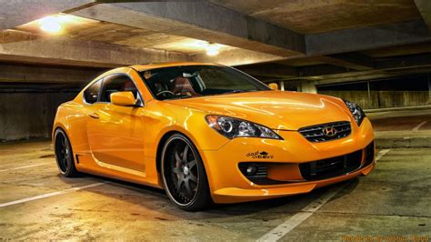 Cloud Edition Hyundai Genesis Car Orange Yellow Hd Car Wallpapers