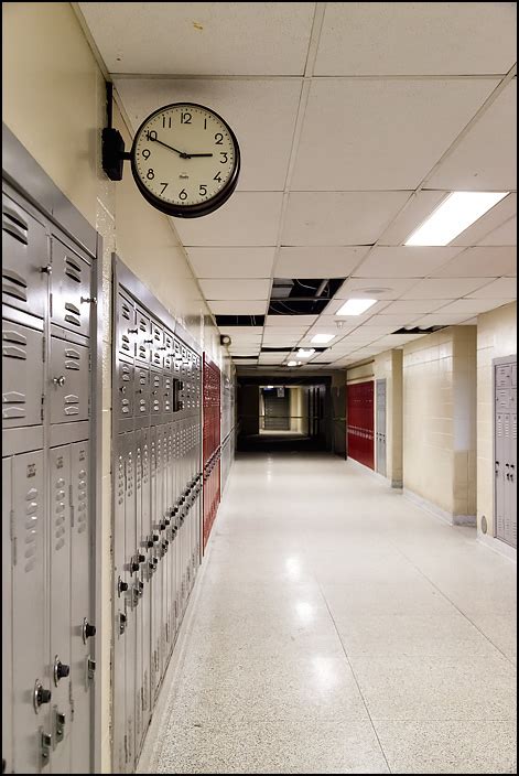 Hallway Clock At Elmhurst High School In Fort Wayne Photograph By