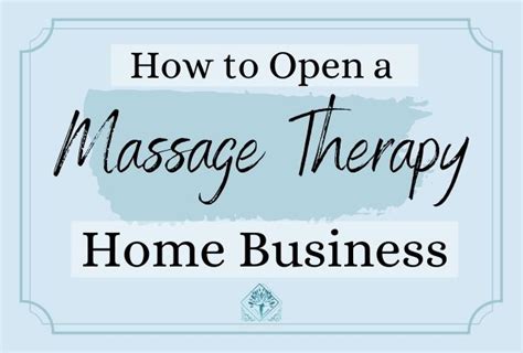 How To Set Up And Open A Massage Therapy Business In Your Home My