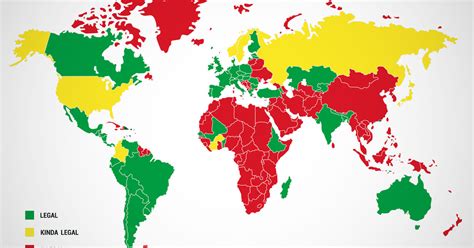 Legal Prostitution World Map Of Every Country That Has Legal