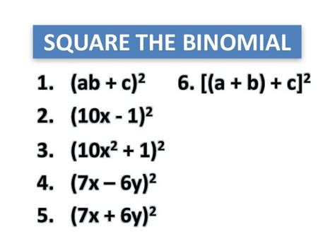 Squaring A Binomial