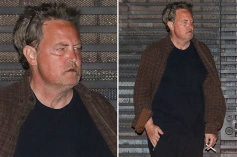 Matthew Perry Looks Somber As He Smokes Cigarette At Dinner After Split From Fiancee Molly