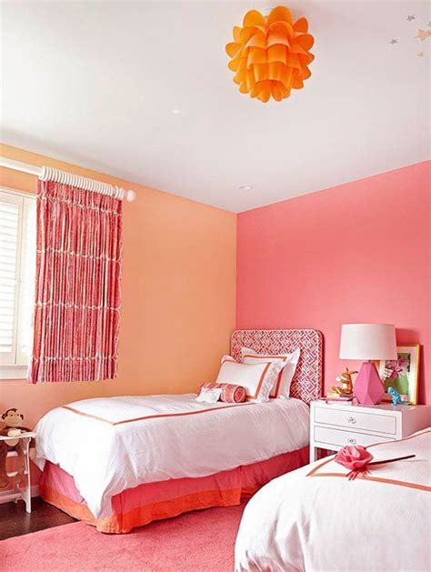 Pink And Orange Room Bedroom Color Combination Kids Bedroom Designs