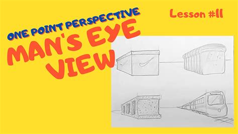 How To Draw A One Point Perspective I Mans Eye View I Lesson 11 Youtube