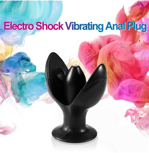 Soft Silicone Anal Plug Vibrator For Adult Anal Expand Electric Shock