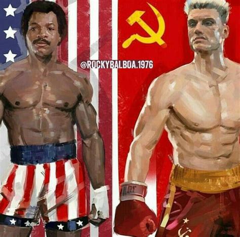 Two Men With Boxing Gloves And An American Flag