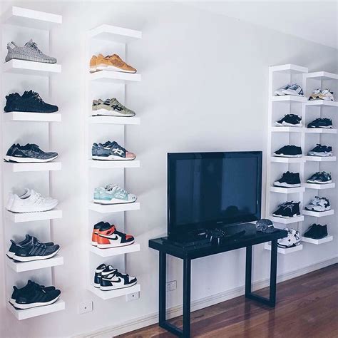 Using a rolling drawer underneath your bed is one of the best. Pinterest..@blushedcreation | Sneakerhead room, Hypebeast ...