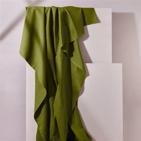 Atelier Brunette Gabardine Matcha Leaf Fabric