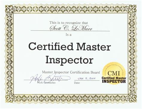 Certifications Milwaukee Mold Inspector