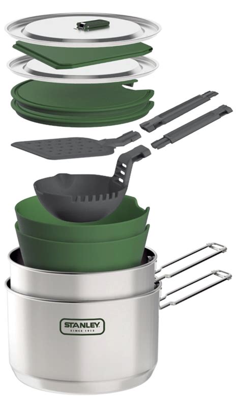 camping stanley cook cookware pot adventure prep backpacking gear kit sets stainless steel outdoor survival outdoors complete cooking ozark piece