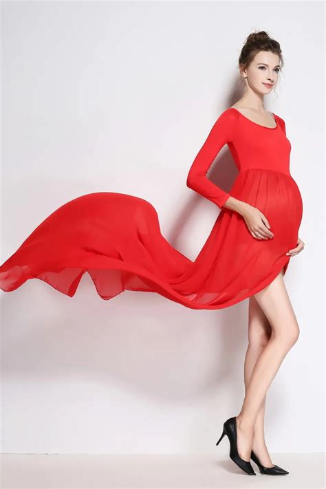 Maternity Photography Props Pregnant Dresses Maternity Photography Dress Chiffon Pregnancy