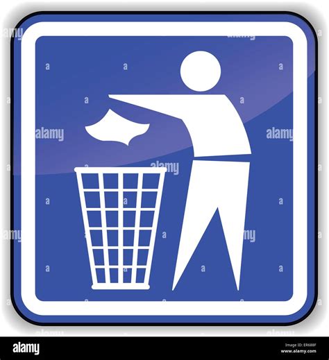 Vector Illustration Of Throw Away Trash Sign Icon On White Background