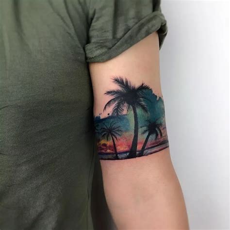 Sunset Tattoos Palm Tattoos Large Tattoos Dope Tattoos Body Art Tattoos Tattoos For Guys