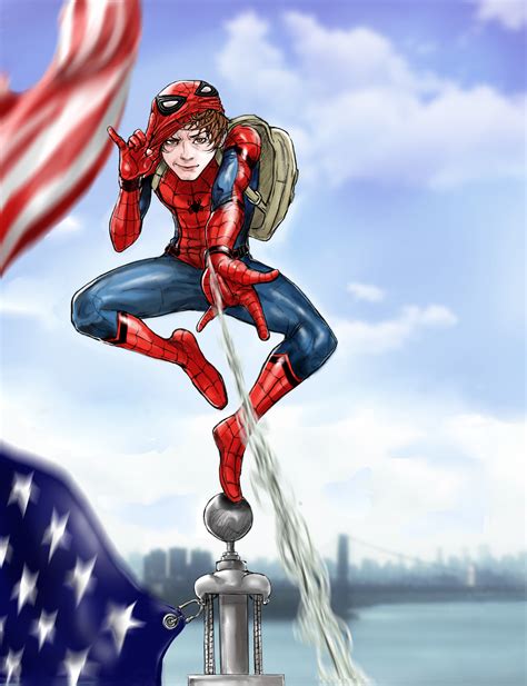 Tom Holland Spider Man By Reiup On Deviantart