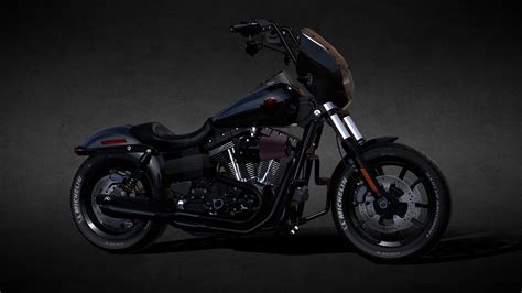 Harley Davidson Fxdls Dyna Low Rider S Custom Buy Royalty Free 3d