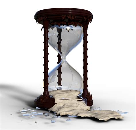 Download Hourglass Flow Of Time Broken Royalty Free Stock Illustration