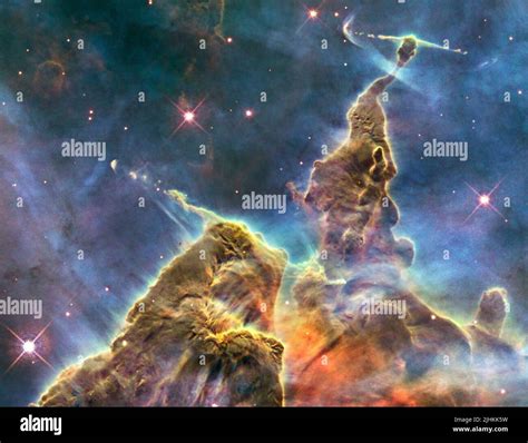 The Carina Nebula Showing Emerging Stellar Nurseries And Individual