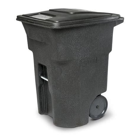 Toter 96 Gal Trash Can Blackstone With Quiet Wheels And Lid