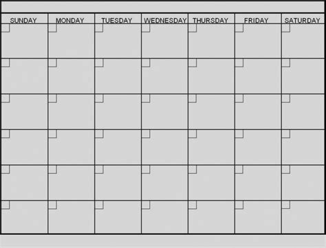 Six Week Blank Calendar Template Example Calendar Printable