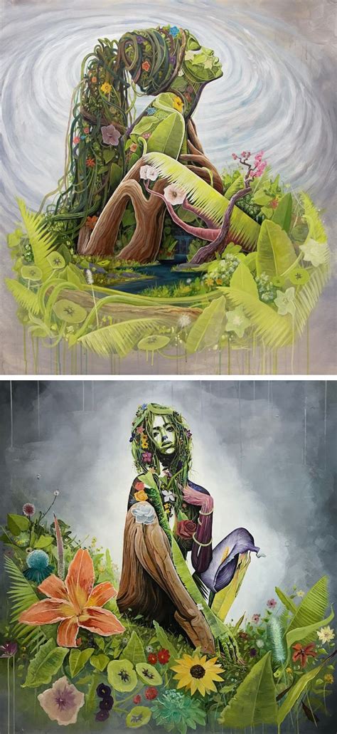 Surreal Portraits Celebrate Mother Earth With Women Made Out Of