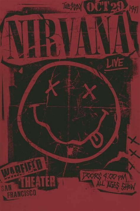 Nirvana póster vintage Band posters Nirvana poster Rock band posters
