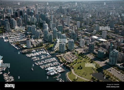 Aerial Of City Marina Vancouver British Columbia Stock Photo Alamy