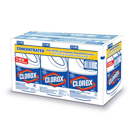 Clorox Concentrated Liquid Bleach Regular 121 Fl Oz 3 Ct Ebay