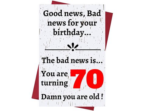 Funny Offensive Rude Sarcasm 70th Birthday Cards For Women Or Men