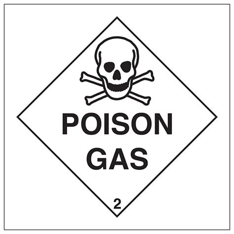 Poison Gas Diamond Safety Signs 4 Less