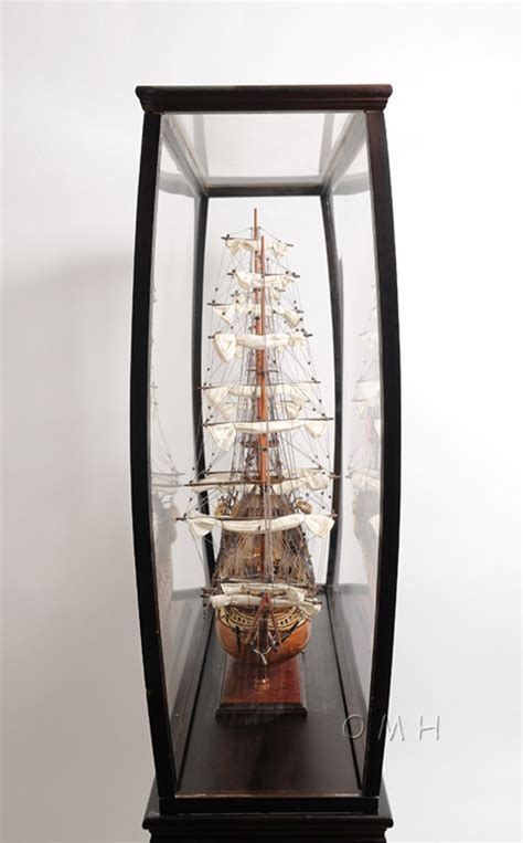Xl Wood Tall Ship Model Boat Display Case Cabinet Stand Captjimscargo