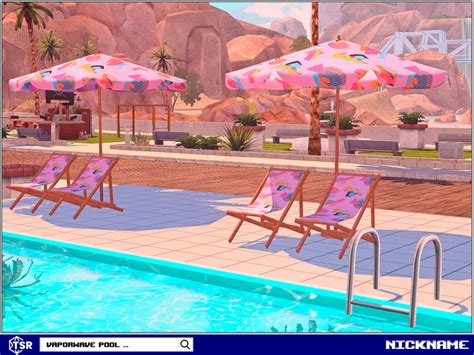 The Sims Resource Vaporwave Pool Set