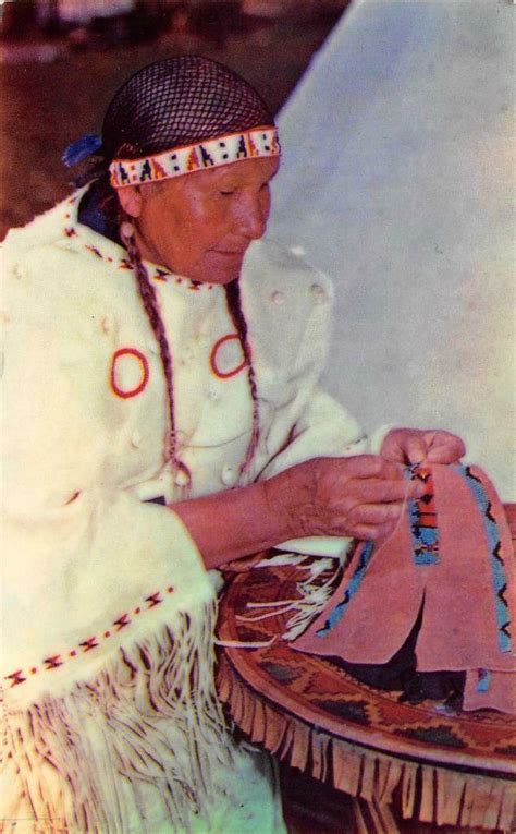 Western Indian Squaw Native American Indian Woman C1950s Vintage Postcard Topics Cultures