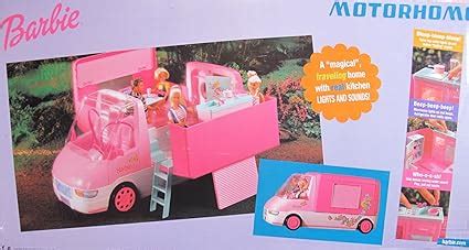 Amazon Com Barbie Motorhome Vehicle Magical Traveling Motor Home Van W