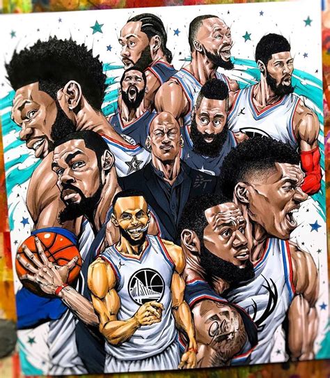 Dai Tamura Draw Nba Heroes And It Was Amazing See More Caricature