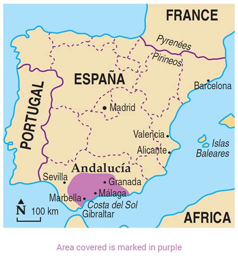 Map Of Canada Labeled Map Of Spain Andalucia
