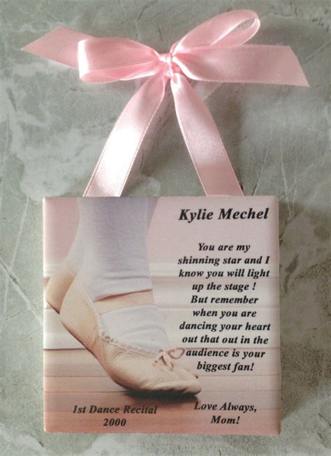 Small Personalized Dance Recital Message Tile Gift For Etsy Dance