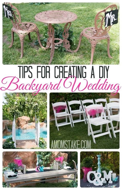 What is first necessary is that you have a tent under which the ceremony will take place. Tips for a DIY Backyard Wedding - A Mom's Take