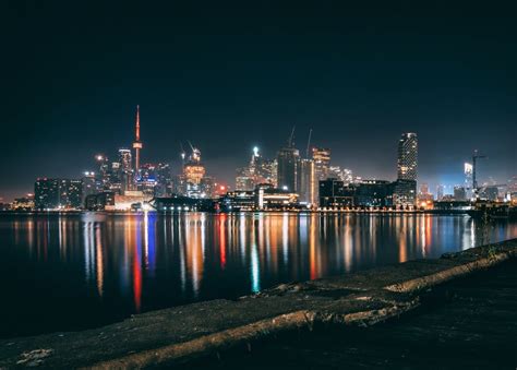 The Toronto Skyline From Polson Pier Toronto