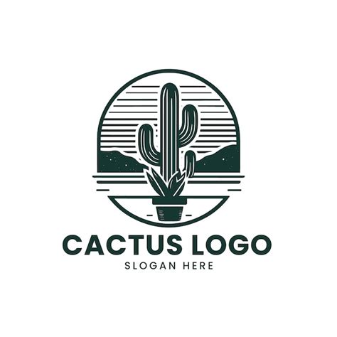 Premium Vector Cactus Logo Design Vector Vintage Illustration