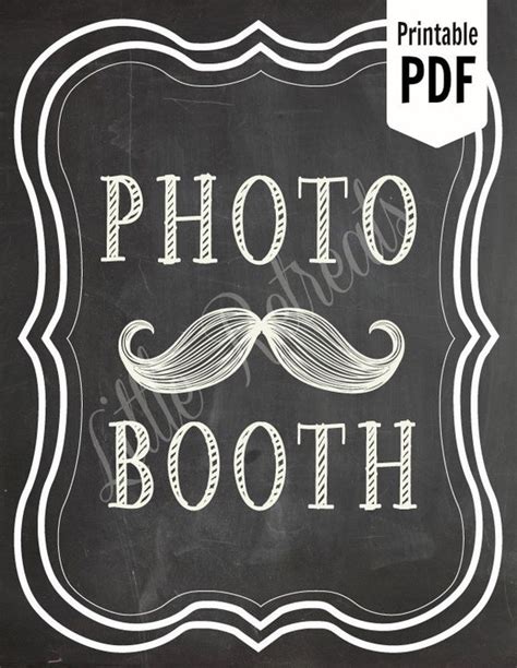 Diy Printable Chalkboard Pdf Photo Booth Sign By Littleretreats